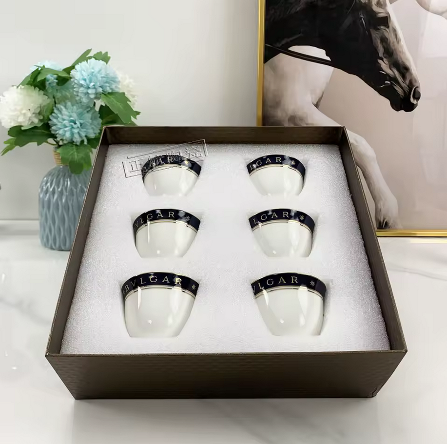 BVLGARI Arabic coffee set of six cups  - Bvlgari Arabic Coffee | Aleppo Gift UAE